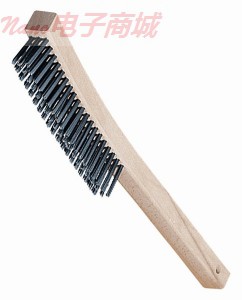 Cole-Parmer不锈钢丝木弯柄刷13，3 / 4“