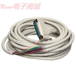Masterflex 07595-47 电缆组件用于远程控制; DB9连接器（M）和25英尺（7.9米）电缆与简装线的两端