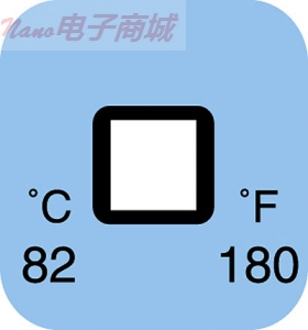 Cole-Parmer温度点指示标签;温度点，111°F（44°C），50 PK,01ECOP0044C01PK