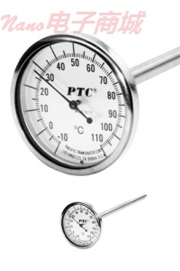 美国PTC 通用实验室不锈钢阀杆温度计073-C-25