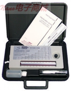 Psychro-Dyne 湿度和露点测量仪 两个华氏度的温度计 有机黑 WE-80018