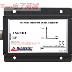 MadgeTech迈捷克 Shock101-50-EB振动记录仪 配软件和连线型号（IFC200）