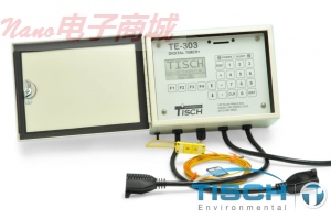 Tisch TE-303TP，用于高容量空气采样器的数字定时器，带有环境温度和气压传感器，110伏